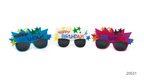 Party Glasses Happy Birthday Celebration (Mixed)